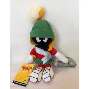 2000 Warner Bros. Studio Store Mil-LOONEY-Um Marvin The Martian Bean Bag Plush